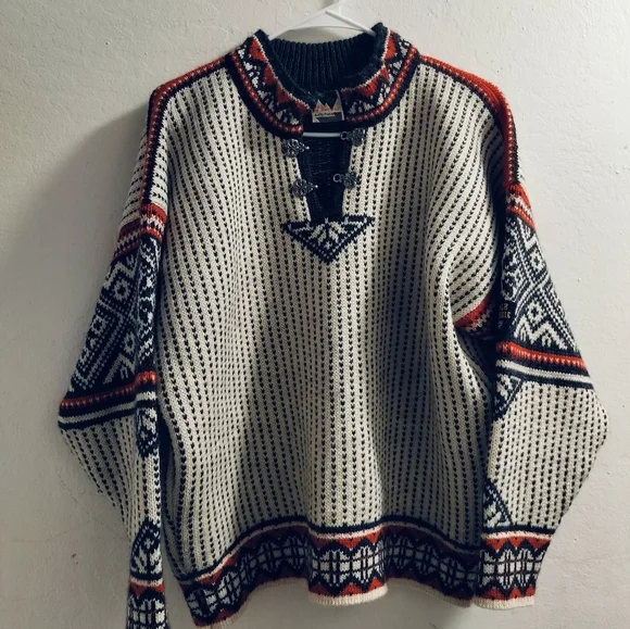 Vintage 90s Dale of Norway Wool sweater S Norwegian Men's Nordic sweater - Picture 2 of 9